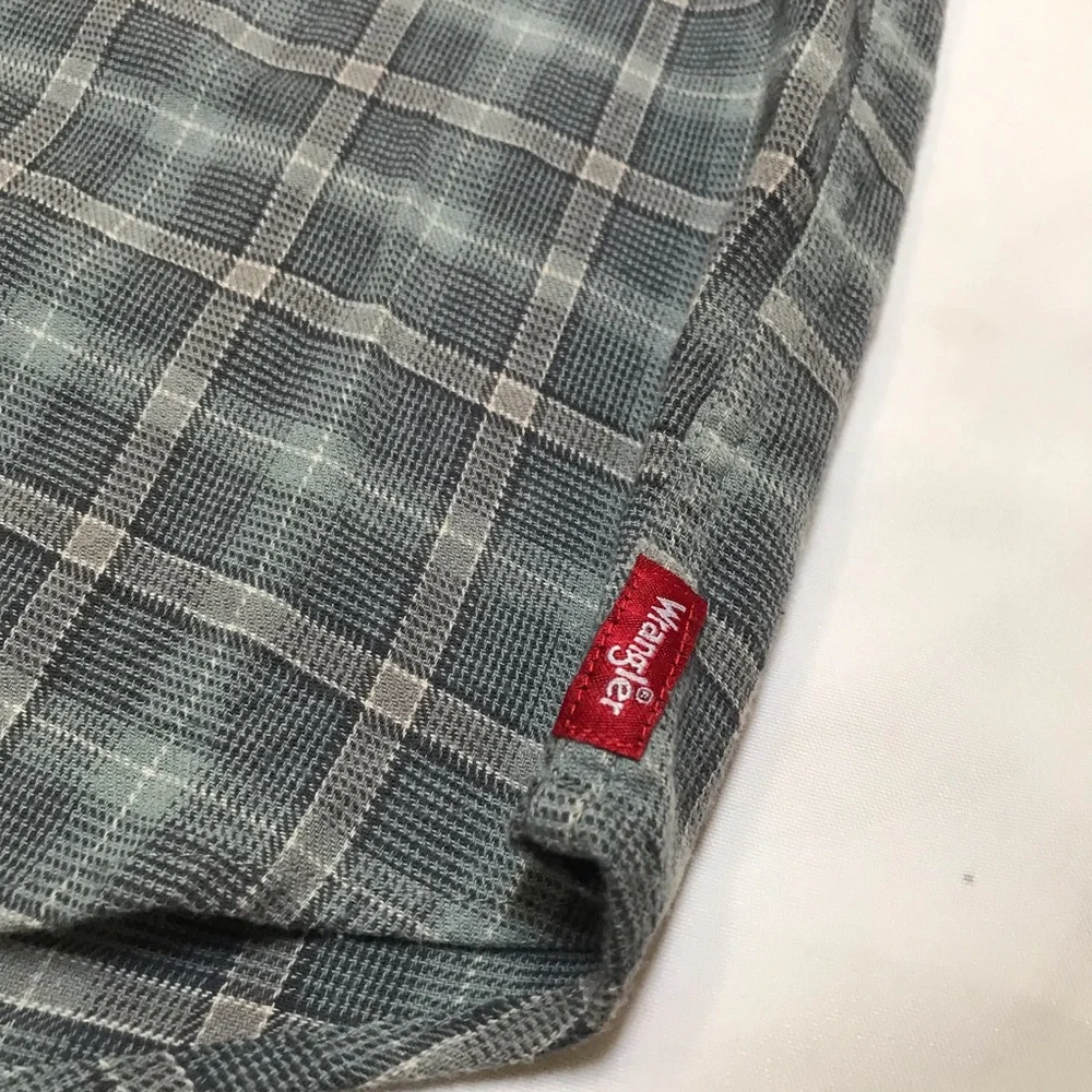 Wrangler mens gray flannel size M - Picture 3 of 9
